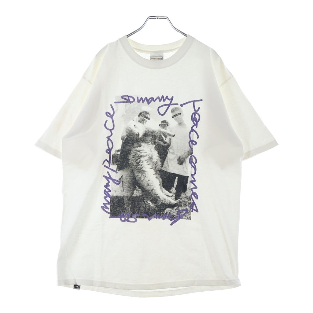 NO BRAND(ノーブランド) TAR(トーキョーエアランナー) 00s TAR COMMUNICATIONS TEE 15周年記念 グラフィックフォトプリント クルーネック 半袖Tシャツ カットソー ホワイト
