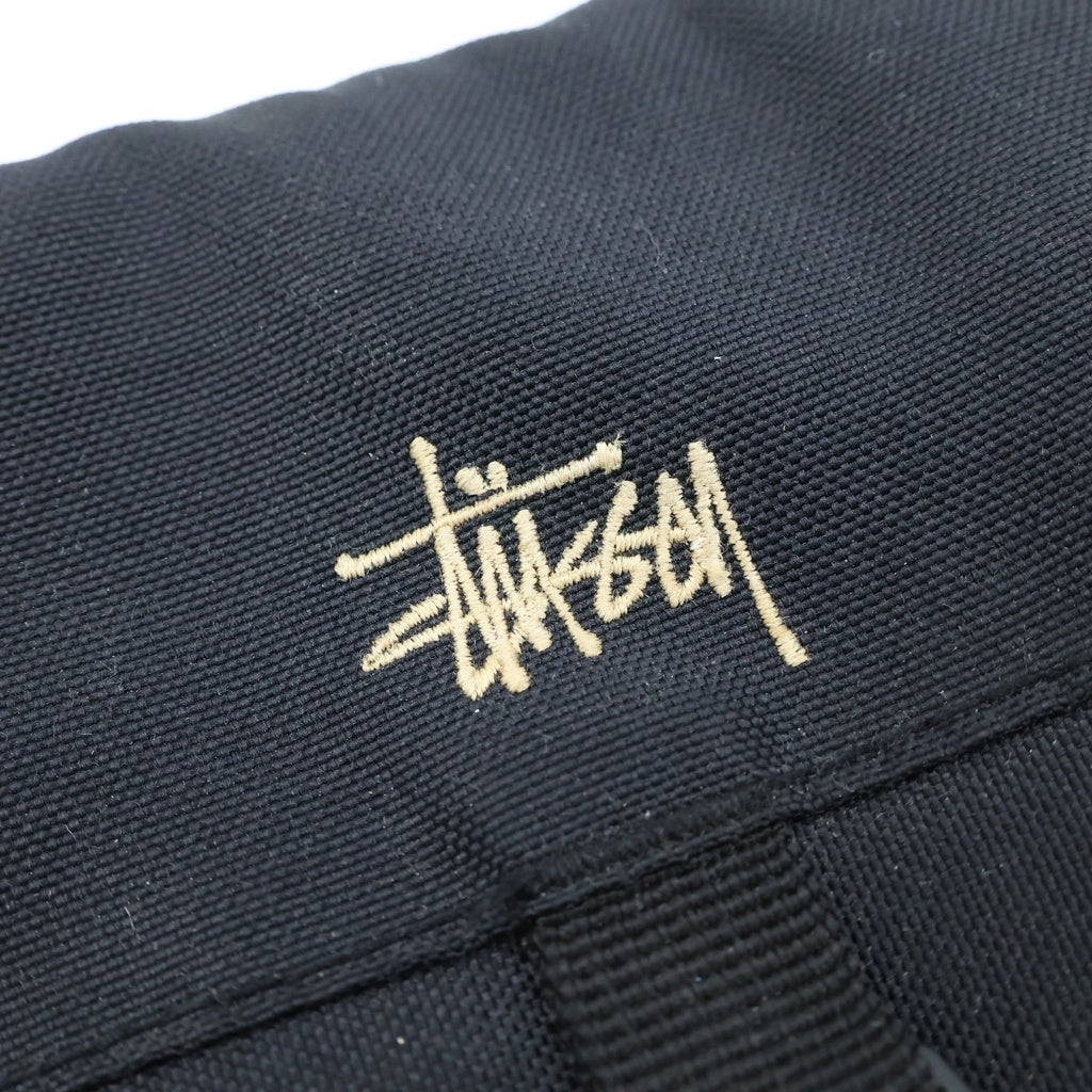 STUSSY(ステューシー) 90s Shawn Font Logo Embroidery Shoulder bag ショーンフォント ロゴ刺繍 ショルダーバッグ ブラック