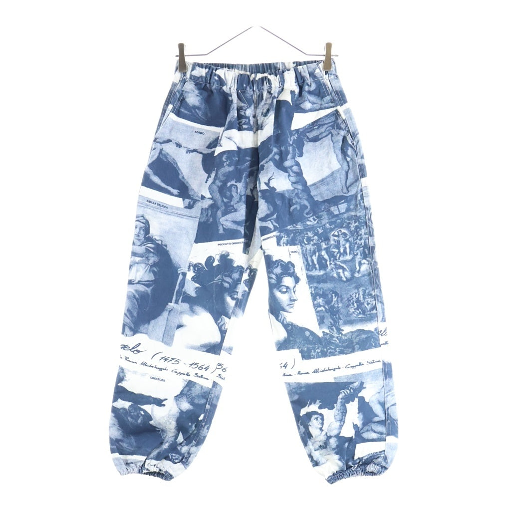 SUPREME(シュプリーム) 17AW Michelangelo Pant ミケランジェロアートプリントロングパンツ ブルー