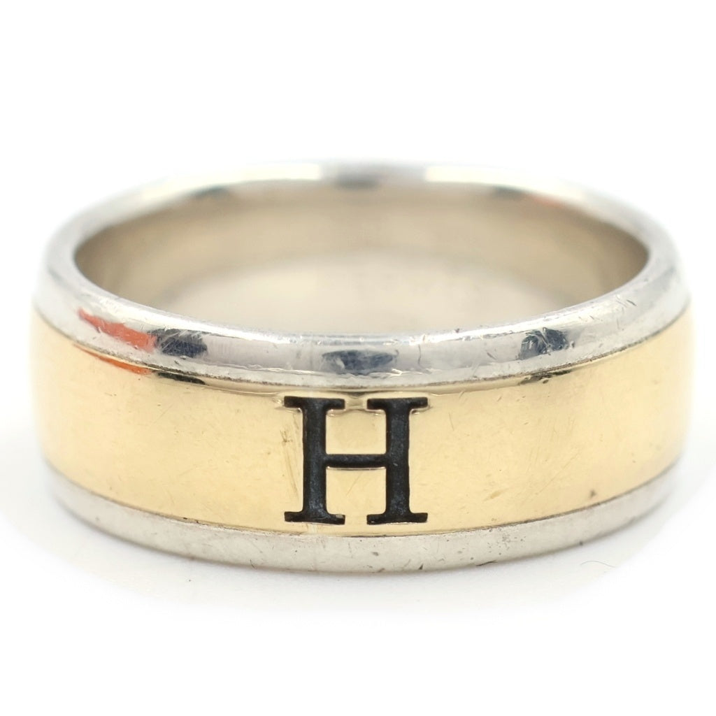 HERMES(エルメス) H Logo Ring Hロゴ コンビネーション ライン リング シルバー/ゴールド