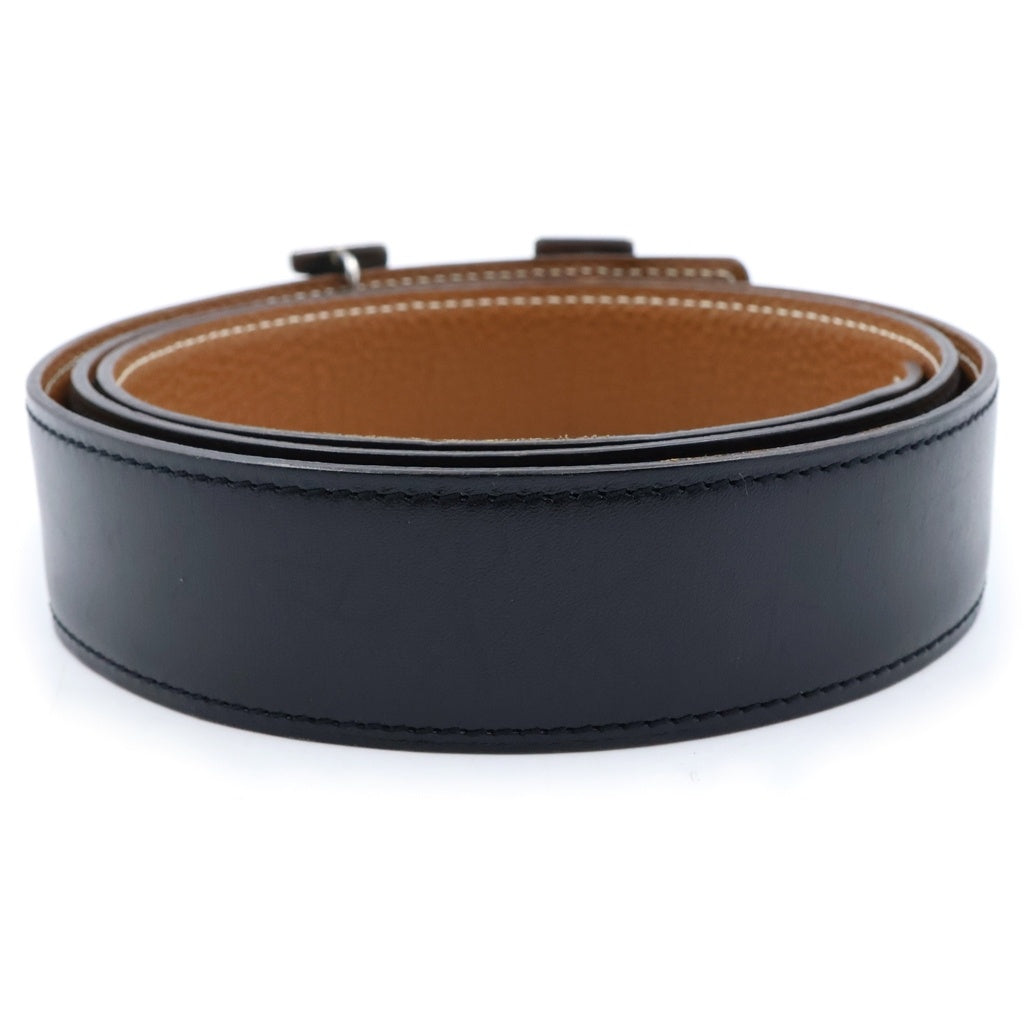 HERMES(エルメス) Hトゥアレグバックル リバーシブルレザーベルト ブラック/ブラウン □M刻印