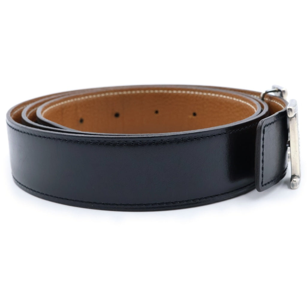 HERMES(エルメス) Hトゥアレグバックル リバーシブルレザーベルト ブラック/ブラウン □M刻印