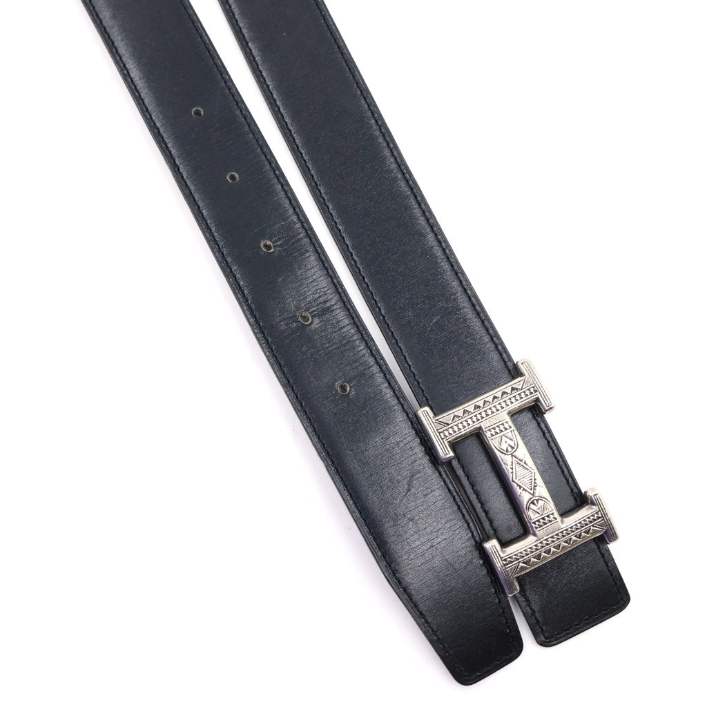 HERMES(エルメス) Hトゥアレグバックル リバーシブルレザーベルト ブラック/ブラウン □M刻印