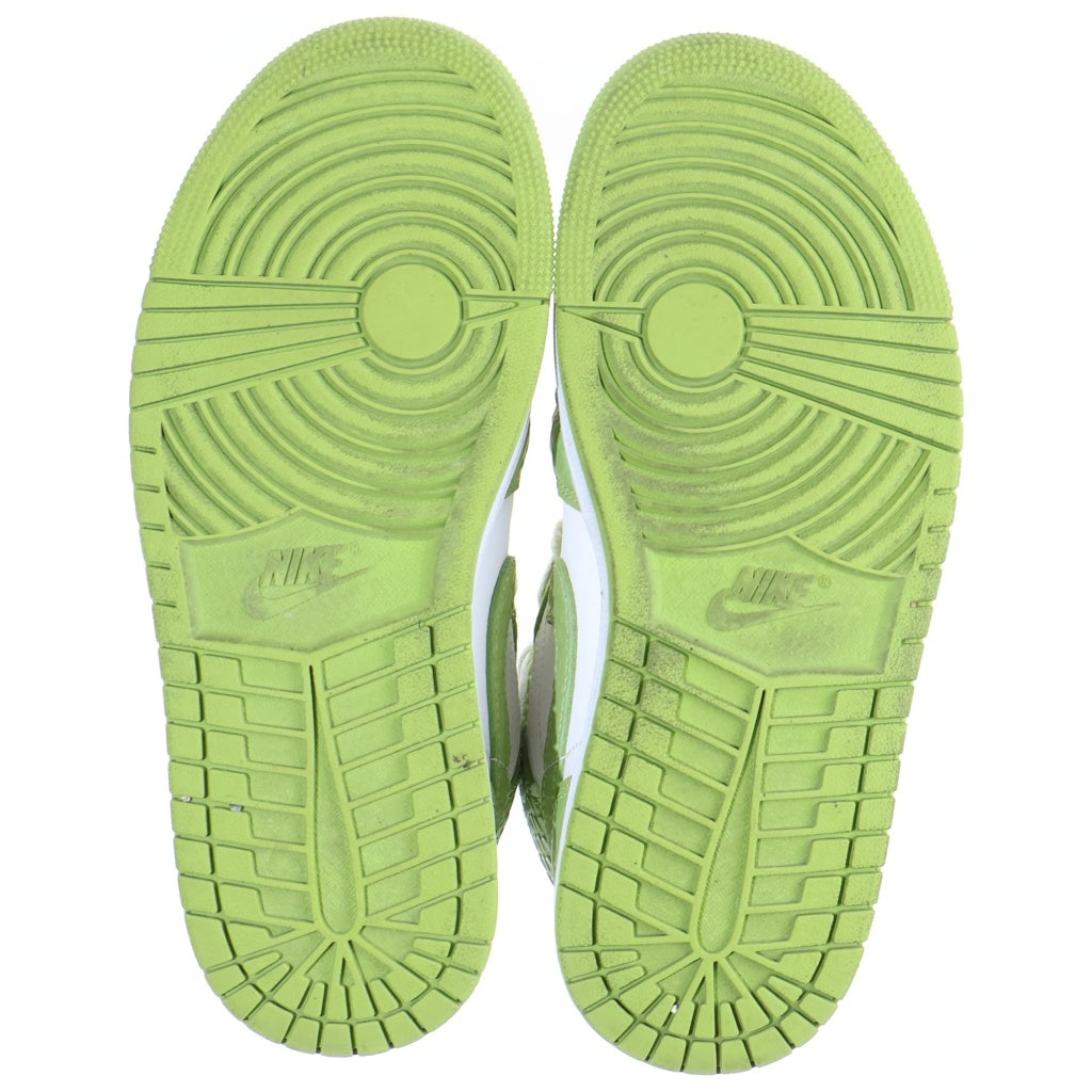 NIKE(ナイキ) Air Jordan 1 Mid SE Vivid Green Snakeskin エアジョーダン1 ミッド ヴィヴィッド スネーク型押し ハイカットスニーカー グリーン US7/24cm DV2959-113 レディース