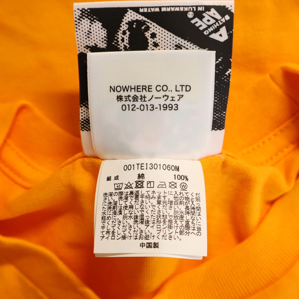 A BATHING APE(アベイシングエイプ) 22SS Beethoven Tee ベートーヴェン フロントプリント 半袖Tシャツ カットソー オレンジ