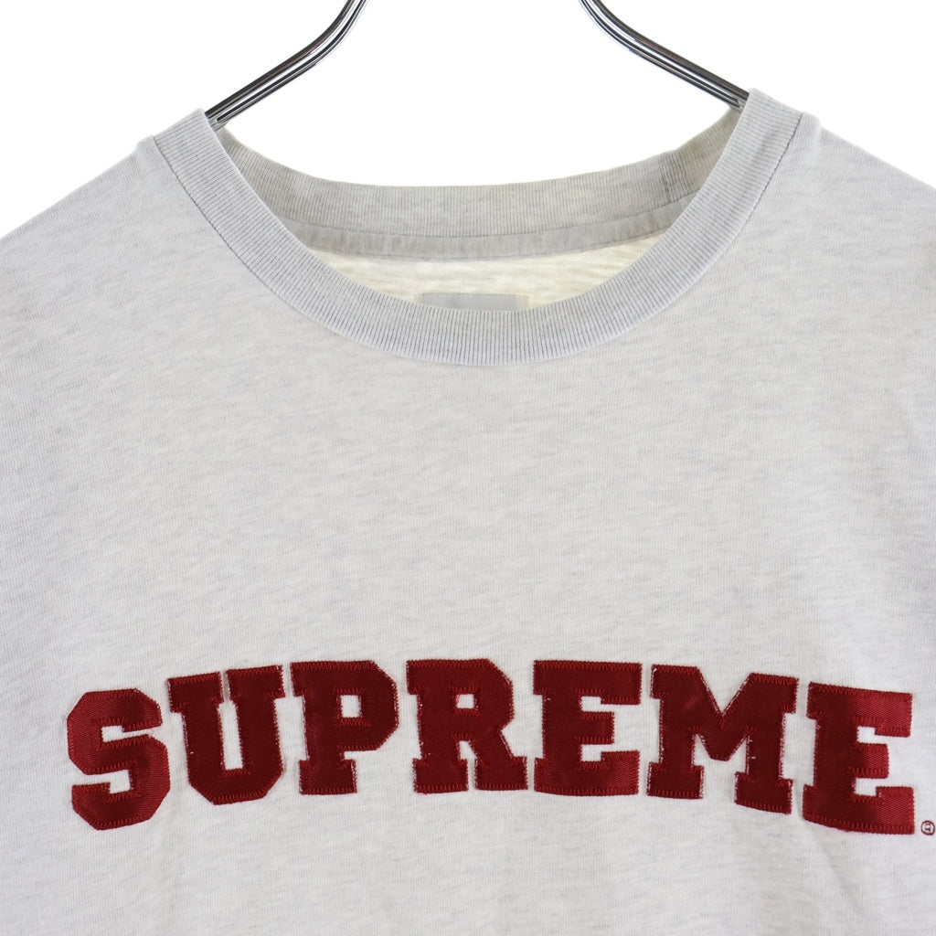 SUPREME(シュプリーム) 初期タグ Collegiate S/S Top カレジエイト フロントロゴ刺繍 半袖Tシャツ ホワイト