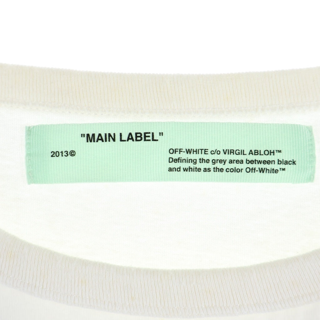 OFF-WHITE(オフホワイト) 18AW MAIN LABEL クルーネック半袖Tシャツ カットソー ホワイト OMAA027F18A53128