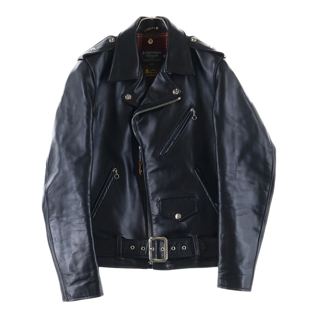 SCHOTT(ショット) スペシャルホースハイドワンスター ダブルライダース レザージャケット ブラック 613SJH