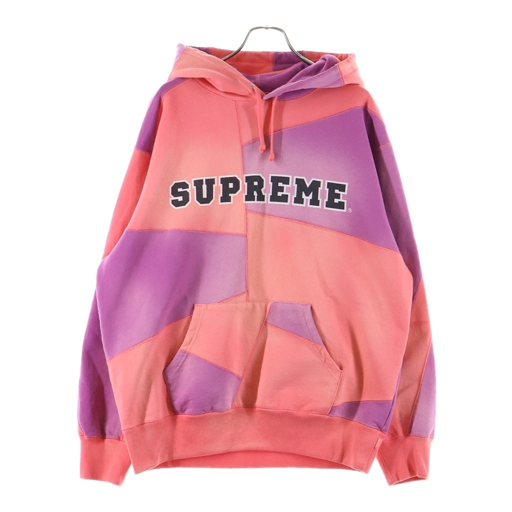 SUPREME(シュプリーム) 20AW Pactchwork Hooded Sweatshirt パッチワークフーデッドスウェットシャツ プルオーバーパーカー フーディー ピンク
