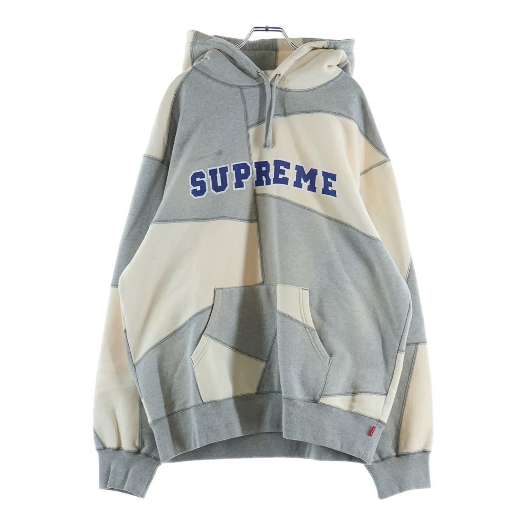 SUPREME(シュプリーム) 20AW Pactchwork Hooded Sweatshirt パッチワークフーデッドスウェットシャツ プルオーバーパーカー フーディー ホワイト/グレー