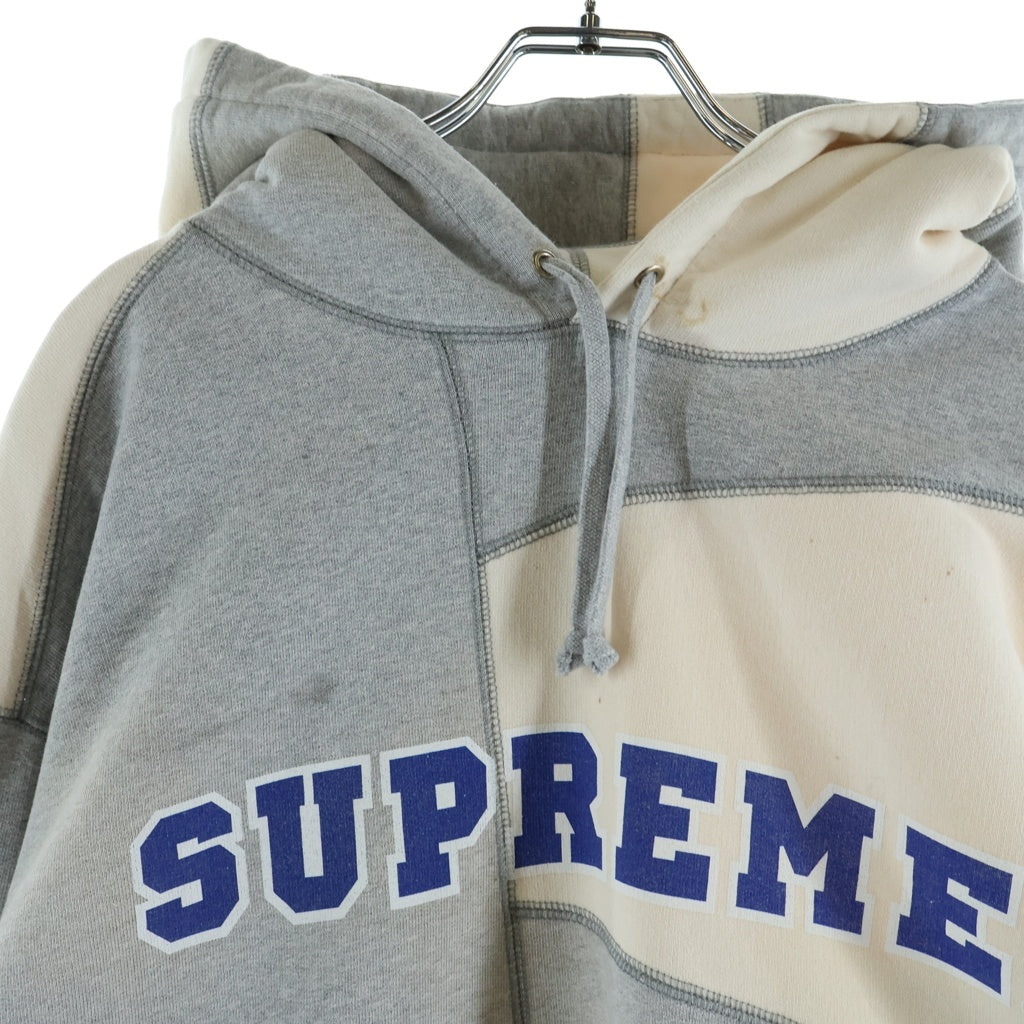 SUPREME(シュプリーム) 20AW Pactchwork Hooded Sweatshirt パッチワークフーデッドスウェットシャツ プルオーバーパーカー フーディー ホワイト/グレー