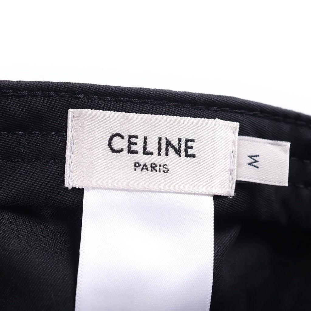 CELINE(セリーヌ) トリオンフロゴ刺繍 6パネル ベースボールキャップ ブラック2AUT6969P 2AUT6969P