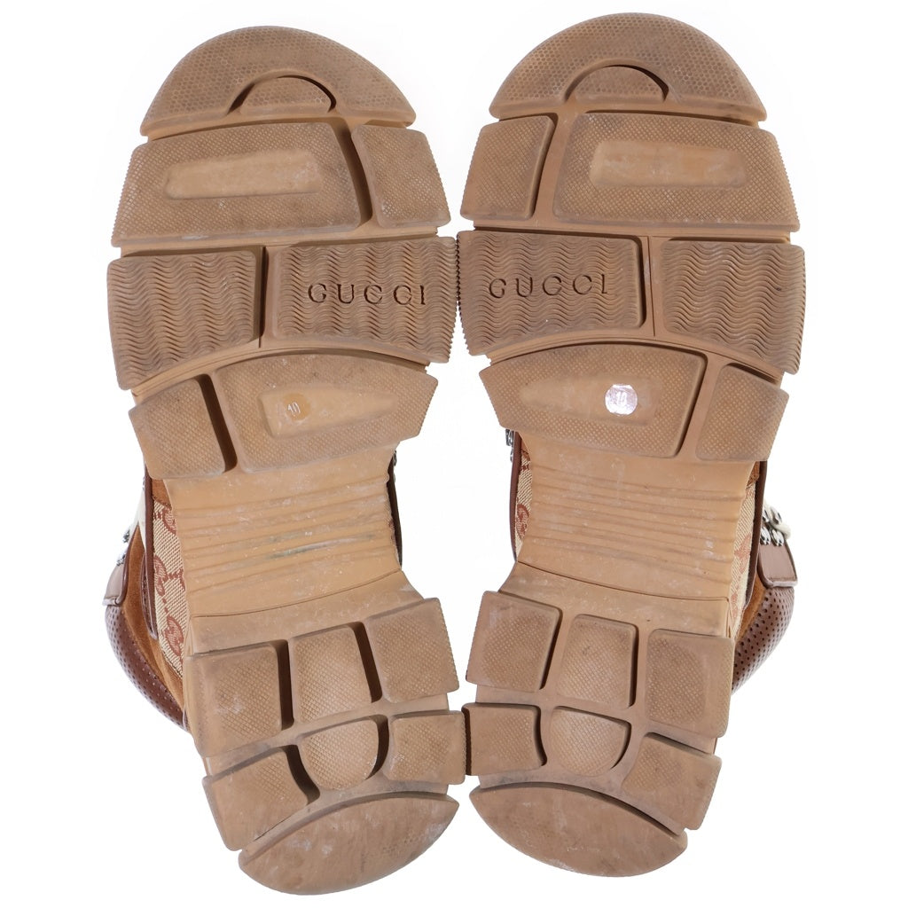 GUCCI(グッチ) GGキャンバス フラッシュトレック トレッキングシューズ ブラウン 521679