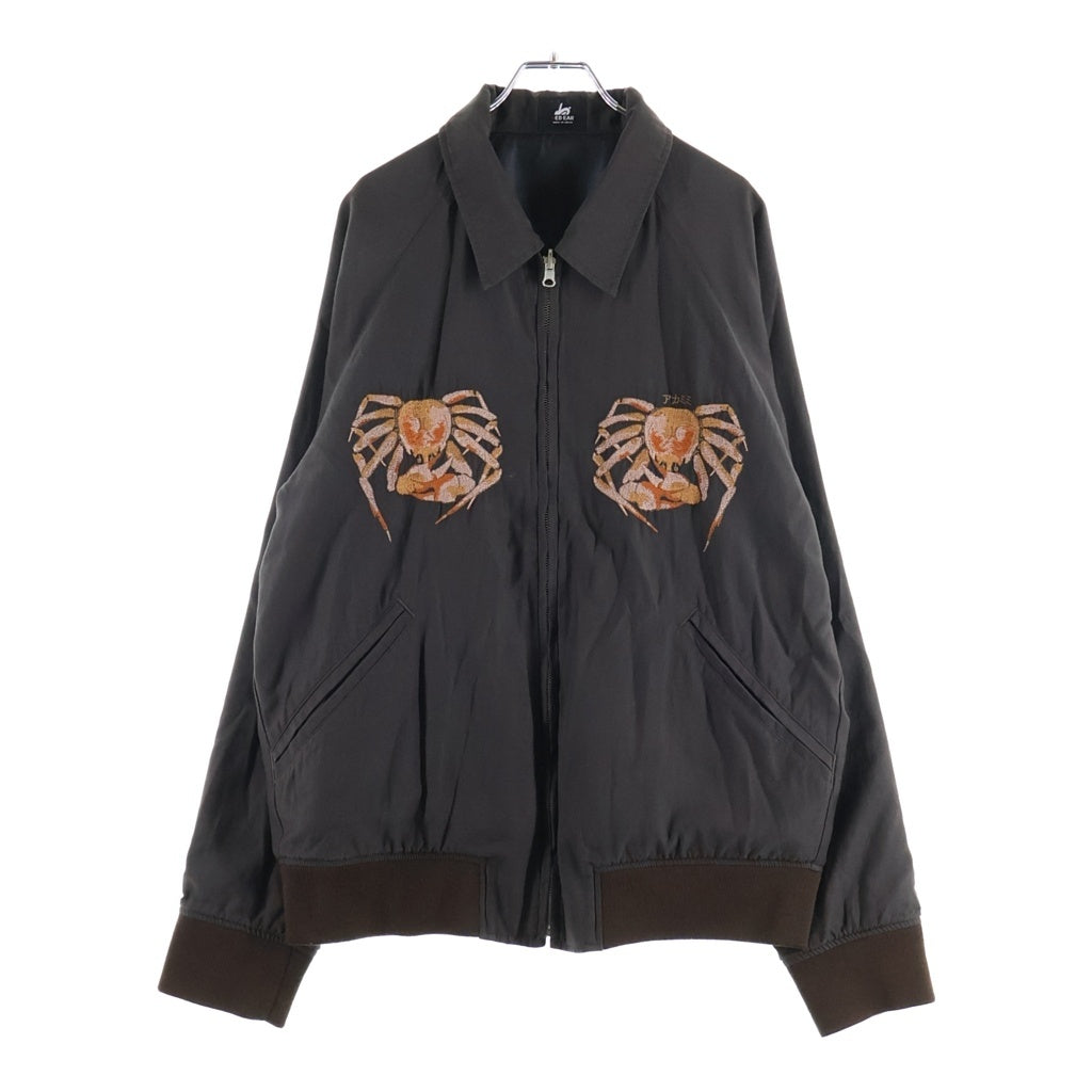 Paul Smith(ポールスミス) 25SS クラブ刺繍 ジップアップ リバーシブル ブルゾン ジャケット ブラウン/ブラック