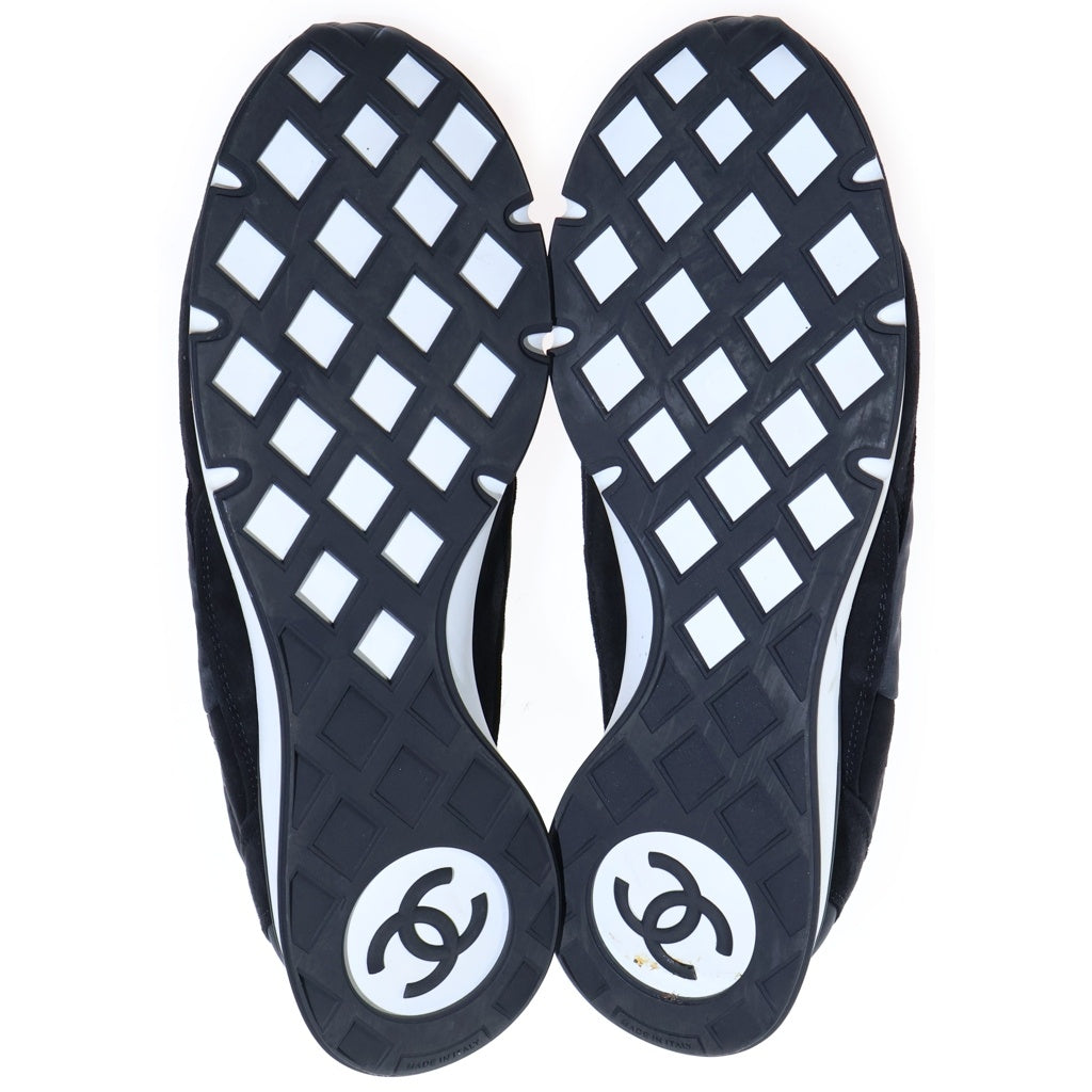 CHANEL(シャネル) Interlocking CC インターロッキングCC ロゴ ナイロン切替 ローカットスニーカー ブラックG45588