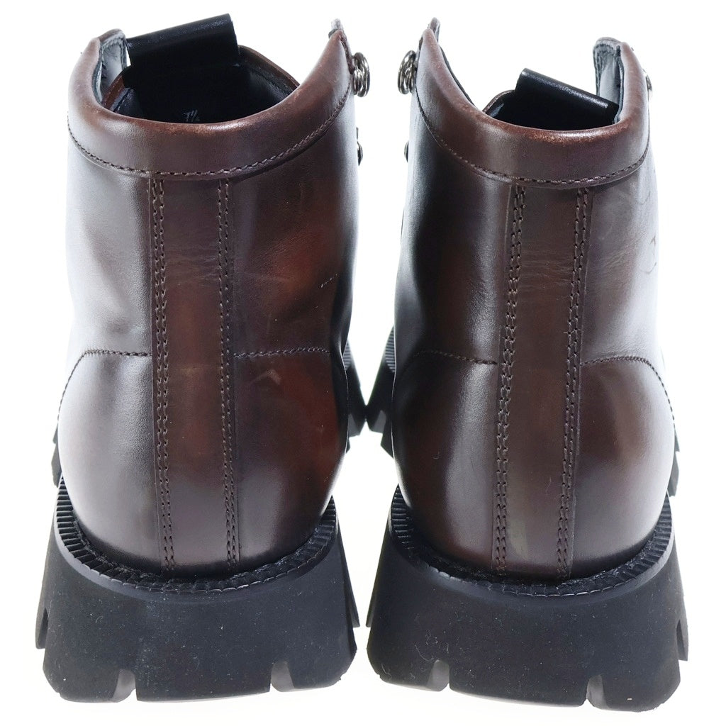 Berluti(ベルルッティ) レザー ハイキング ラグソール ハイカット ブーツ ブラウン