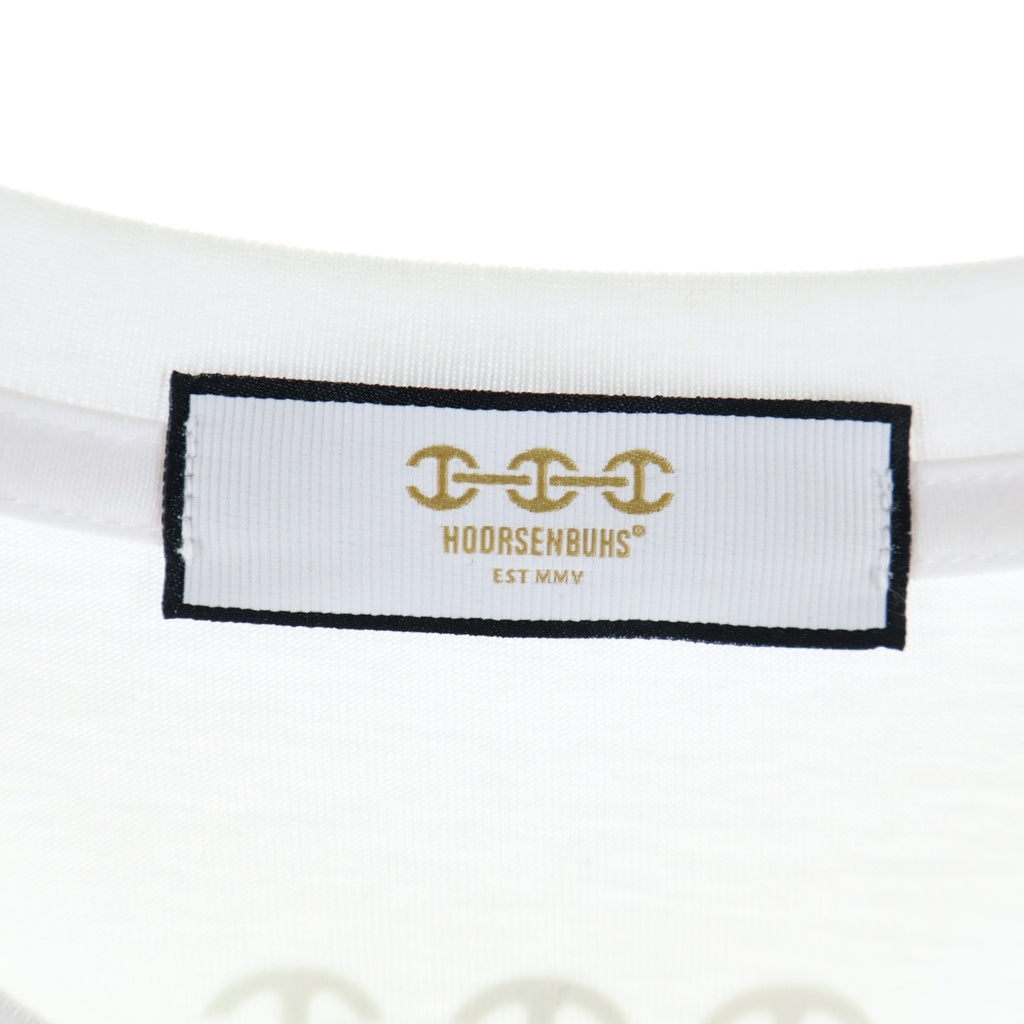 HOORSENBUHS(ホーセンブース) Logo Cotton Tee バックラバーロゴ クルーネック 半袖Tシャツ カットソー ホワイト 9920900156