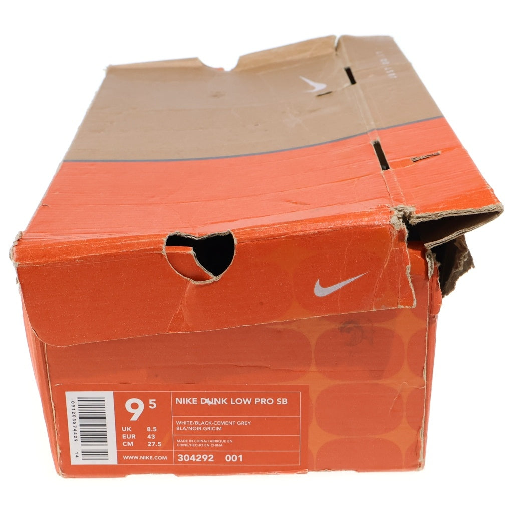 NIKE(ナイキ) 【観賞用】×SUPREME DUNK LOW WHITE CEMENT SAFARI シュプリーム ダンクロー ホワイトセメント サファリ ローカットスニーカー US9.5/27.5cm 304292-001