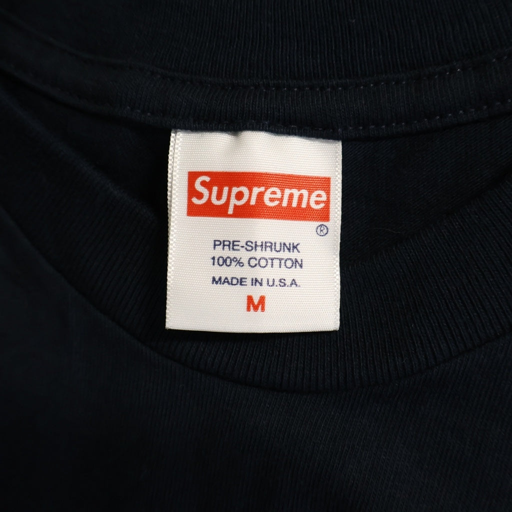 SUPREME(シュプリーム) 20AW Cross Box Logo Tee クロスボックスロゴ フロントプリント 半袖Tシャツ カットソー ネイビー