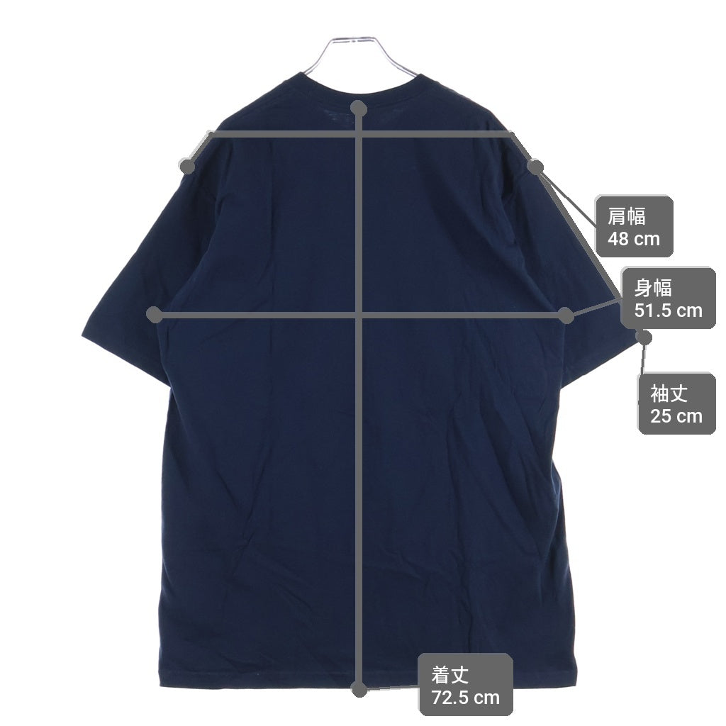 SUPREME(シュプリーム) 20AW Cross Box Logo Tee クロスボックスロゴ フロントプリント 半袖Tシャツ カットソー ネイビー