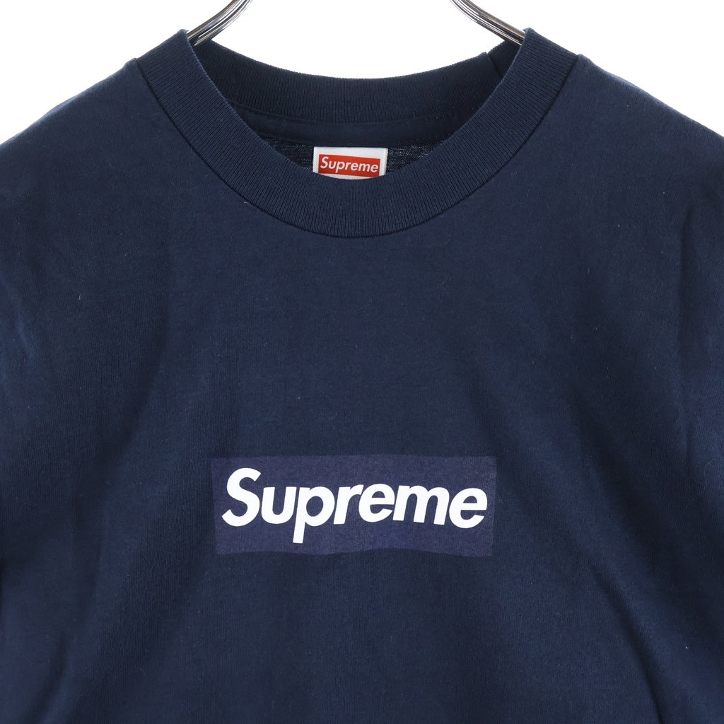SUPREME(シュプリーム) 20AW Box Logo L/S Tee ボックスロゴ フロントプリント 長袖Tシャツ ネイビー