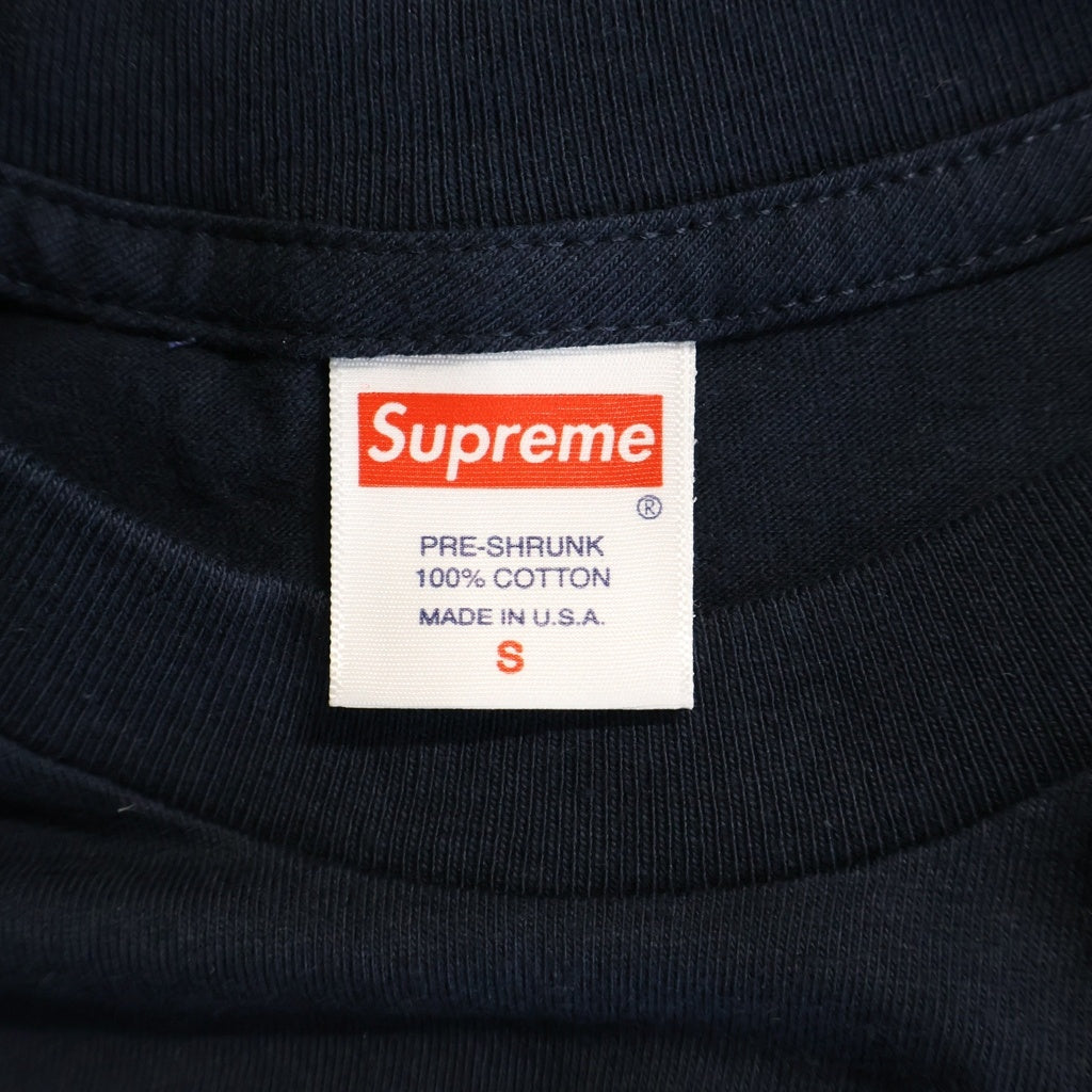 SUPREME(シュプリーム) 20AW Box Logo L/S Tee ボックスロゴ フロントプリント 長袖Tシャツ ネイビー