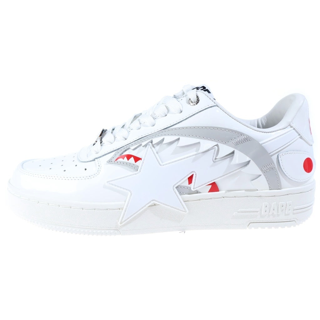 A BATHING APE(アベイシングエイプ) BAPE STA ベイプスタ OS #1 パテントレザー ローカットスニーカー ホワイト US11/29cm 1M80191309