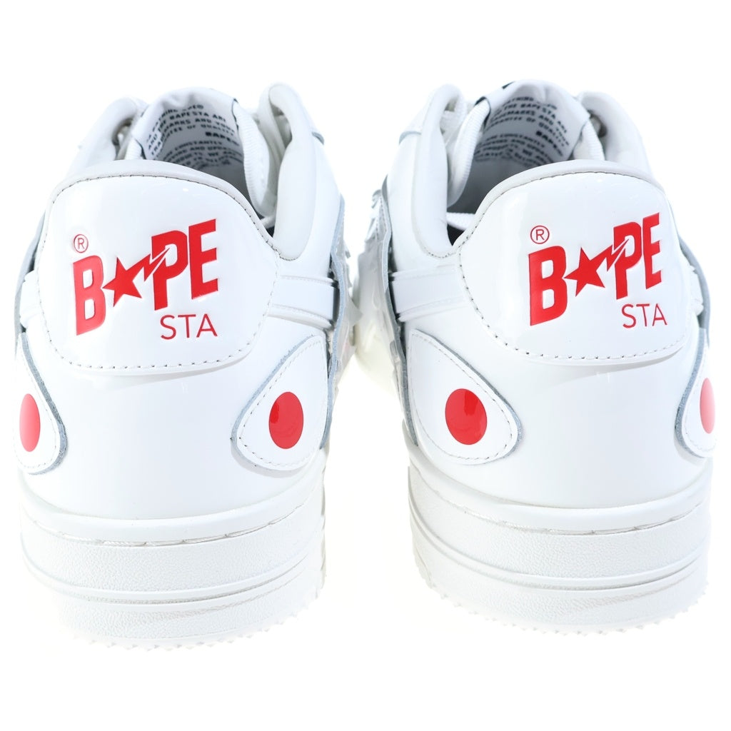 A BATHING APE(アベイシングエイプ) BAPE STA ベイプスタ OS #1 パテントレザー ローカットスニーカー ホワイト US11/29cm 1M80191309