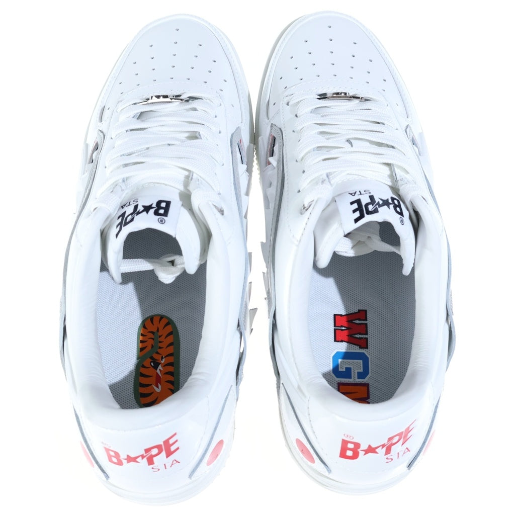 A BATHING APE(アベイシングエイプ) BAPE STA ベイプスタ OS #1 パテントレザー ローカットスニーカー ホワイト US11/29cm 1M80191309