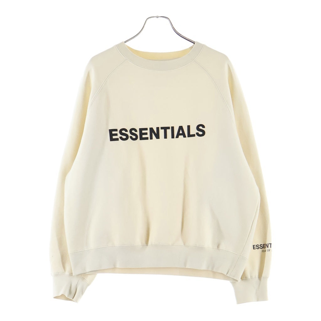 FEAR OF GOD ESSENTIALS(フィアオブゴッド エッセンシャルズ) フロントラバーロゴプリント クルーネック スウェット トレーナー イエロー