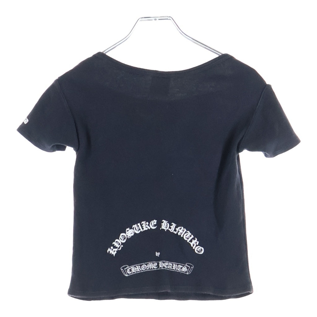 CHROME HEARTS(クロムハーツ) 氷室京介 OLD S/S バック スクロールラベル プリント 半袖Tシャツ カットソー ブラック レディース