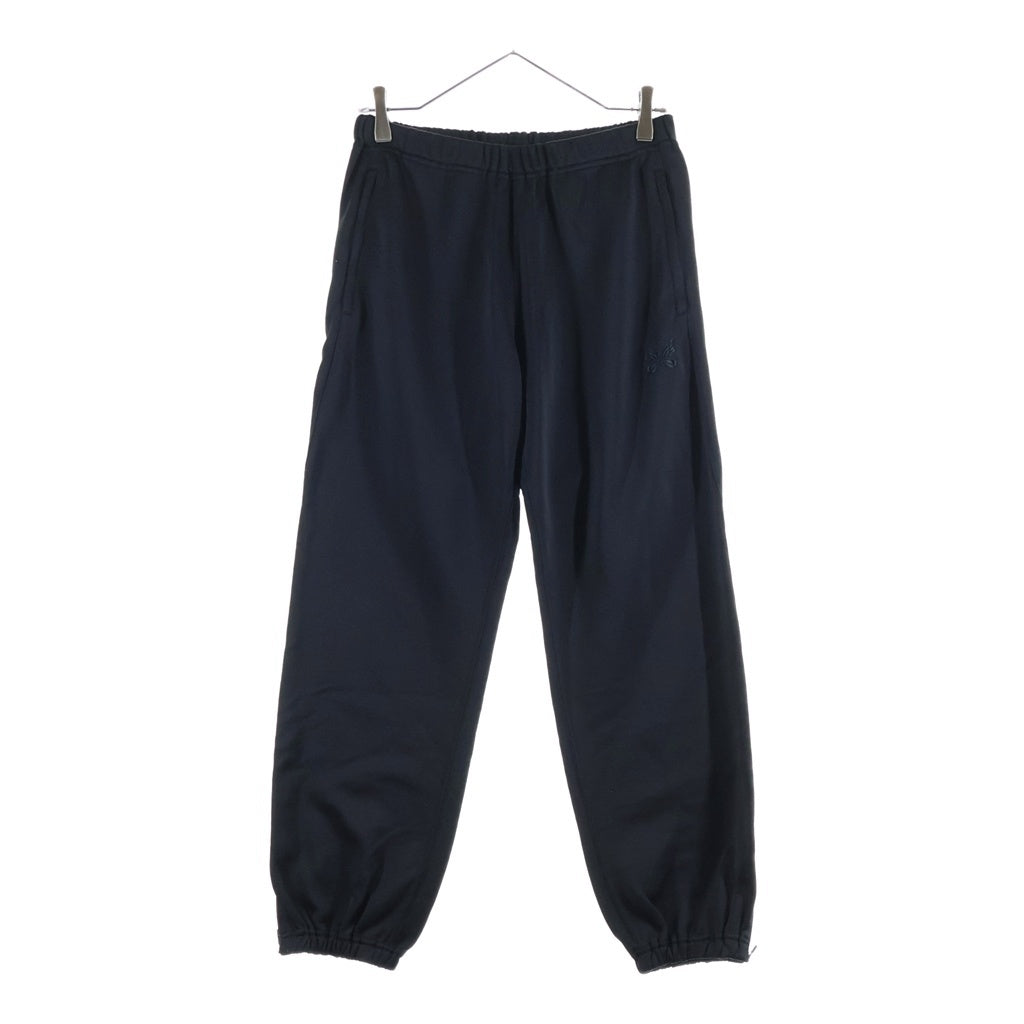 Needles(ニードルス) Zipped Sweat Pant Bright Jersey ブライト ジャージー ロゴ刺繍 ジップド スウェット トラック パンツ ブラック