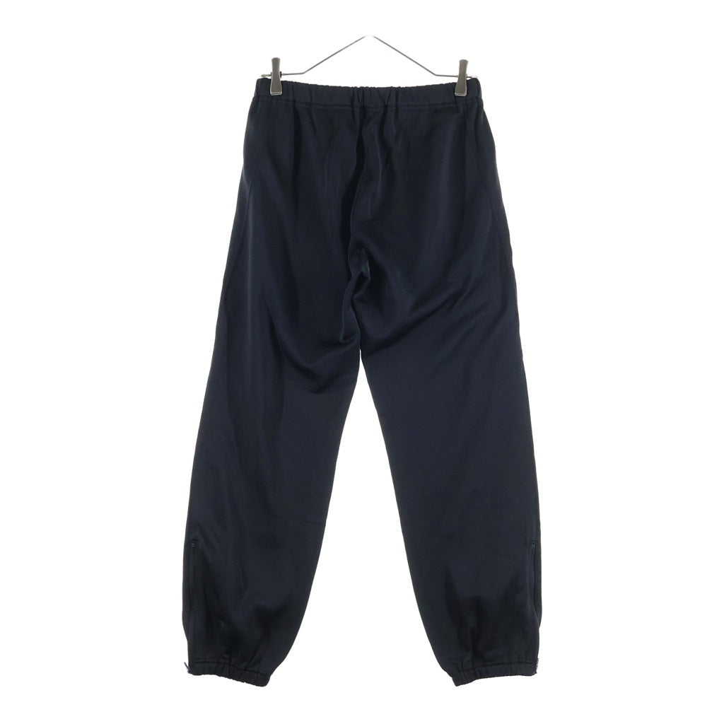 Needles(ニードルス) Zipped Sweat Pant Bright Jersey ブライト ジャージー ロゴ刺繍 ジップド スウェット トラック パンツ ブラック