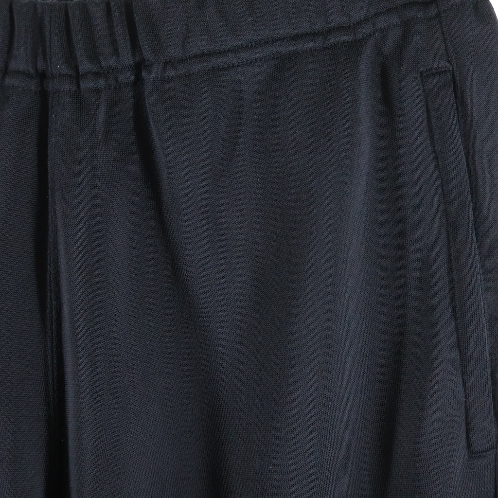 Needles(ニードルス) Zipped Sweat Pant Bright Jersey ブライト ジャージー ロゴ刺繍 ジップド スウェット トラック パンツ ブラック