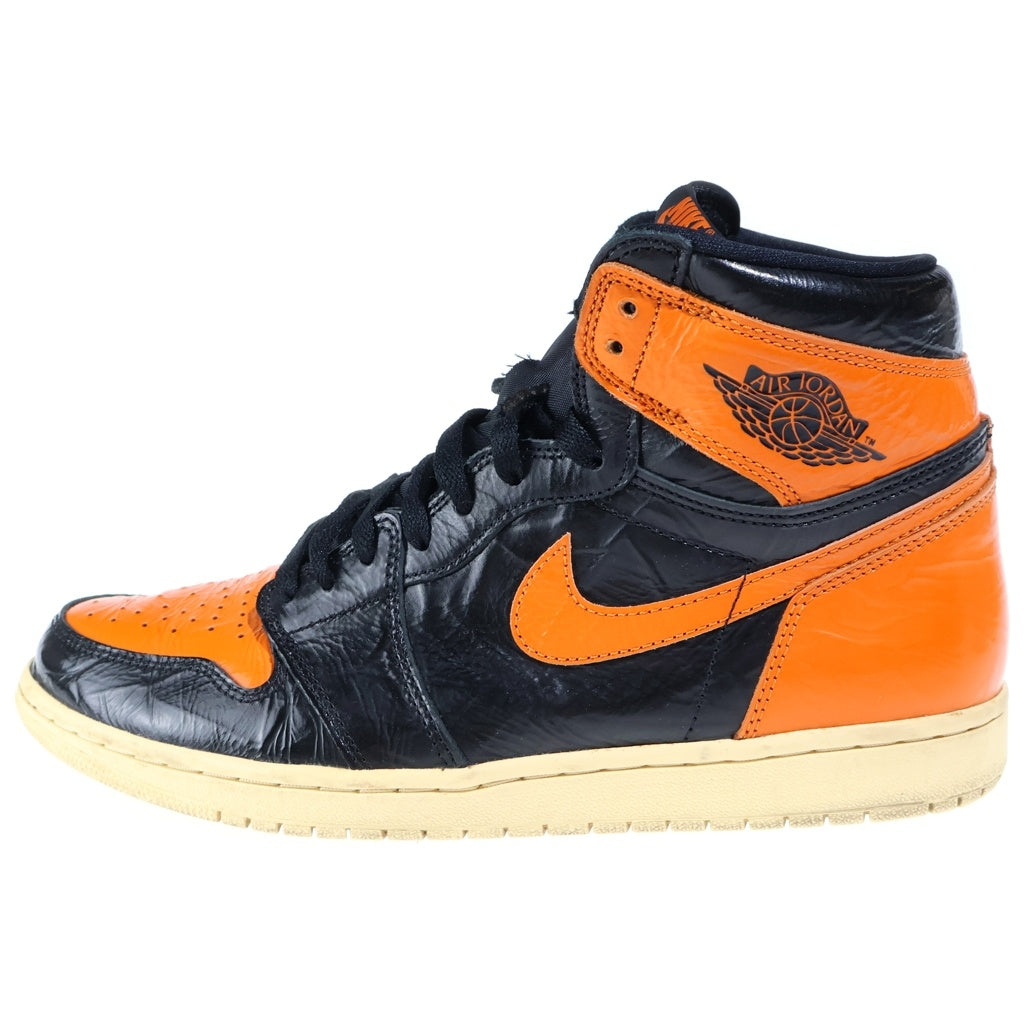 NIKE(ナイキ) AIR JORDAN 1 HIGH SHATTERED BACKBOARD 3.0 エアジョーダン1 シャッタード バックボード3.0 ハイカットスニーカー ブラック/オレンジ US11/29cm 555088-028