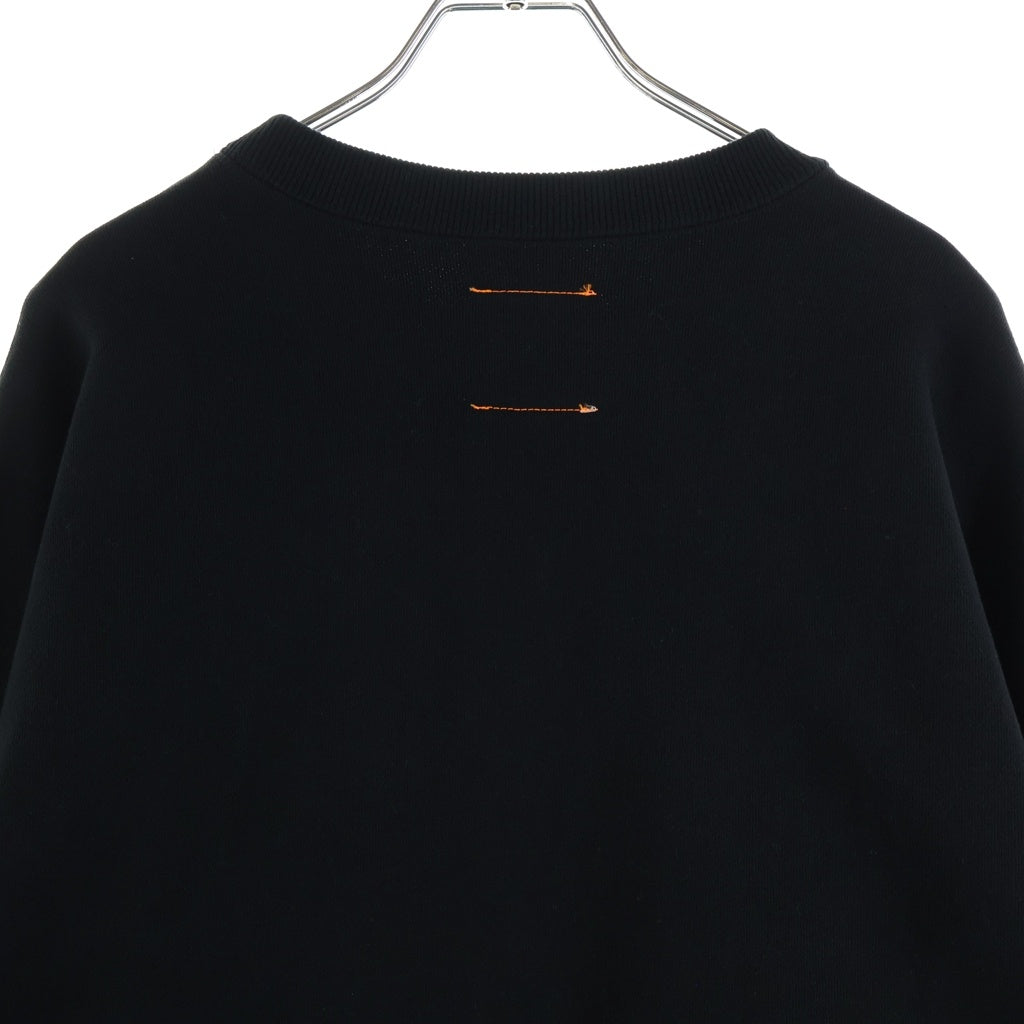 VAULTROOM(ボルトルーム) ×Steins;Gate Nixie Tube Crewneck シュタインズゲート フロントロゴ刺繍 クルーネックスウェットトレーナー ブラック