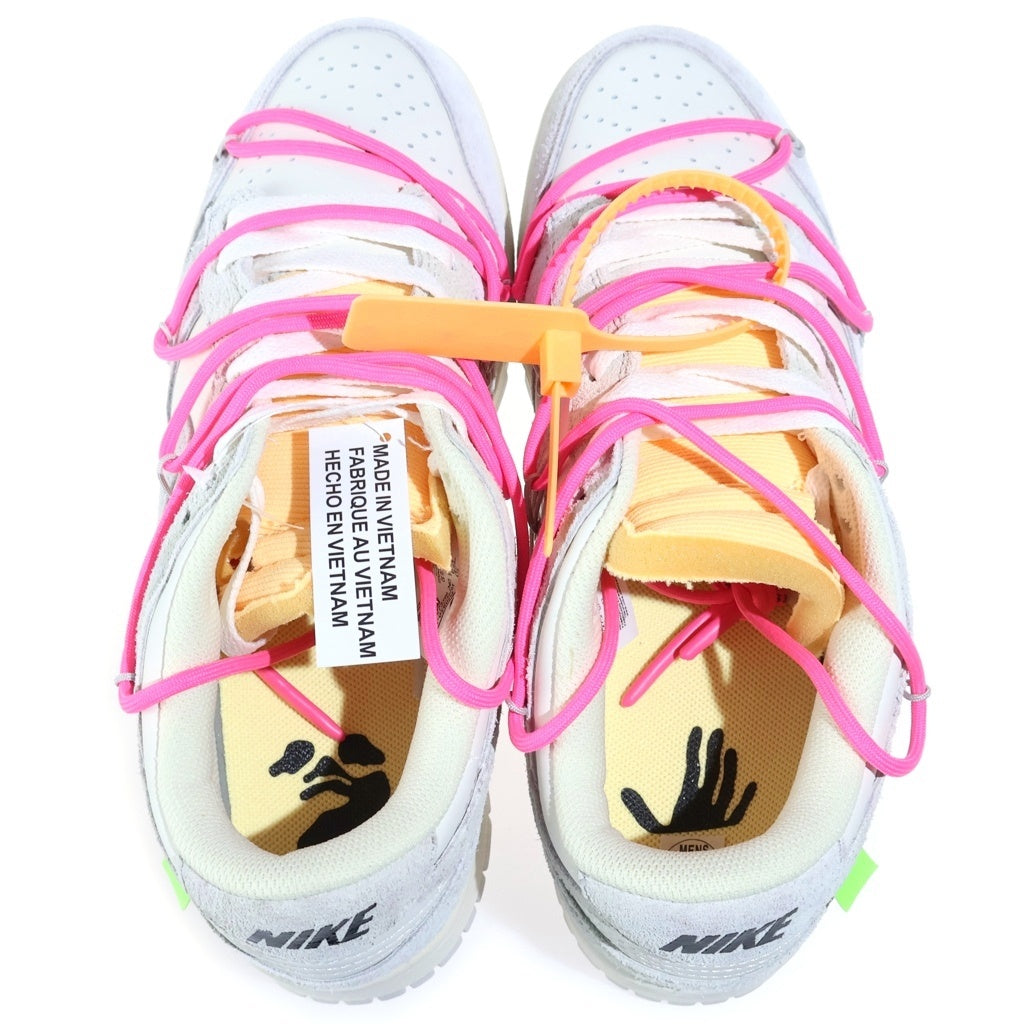 NIKE(ナイキ) ×OFF-WHITE DUNK LOW 1 OF 50 17 オフホワイト ダンク ローカットスニーカー ホワイト/グレー US9.5/27.5cm DJ0950-117