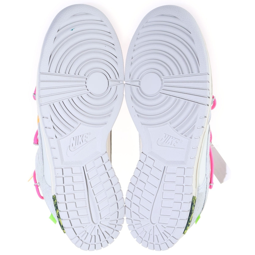 NIKE(ナイキ) ×OFF-WHITE DUNK LOW 1 OF 50 17 オフホワイト ダンク ローカットスニーカー ホワイト/グレー US9.5/27.5cm DJ0950-117
