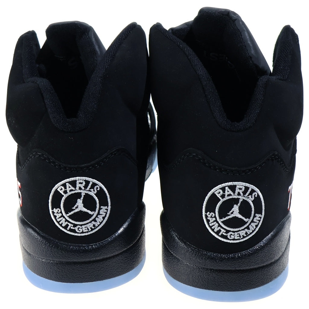 NIKE(ナイキ) ×PARIS SAINT GERMAIN AIR JORDAN RETRO BCFC パリ サンジェルマン エア ジョーダン 5 レトロ ハイカットスニーカー ブラック US9.5/27.5cm AV9175-001