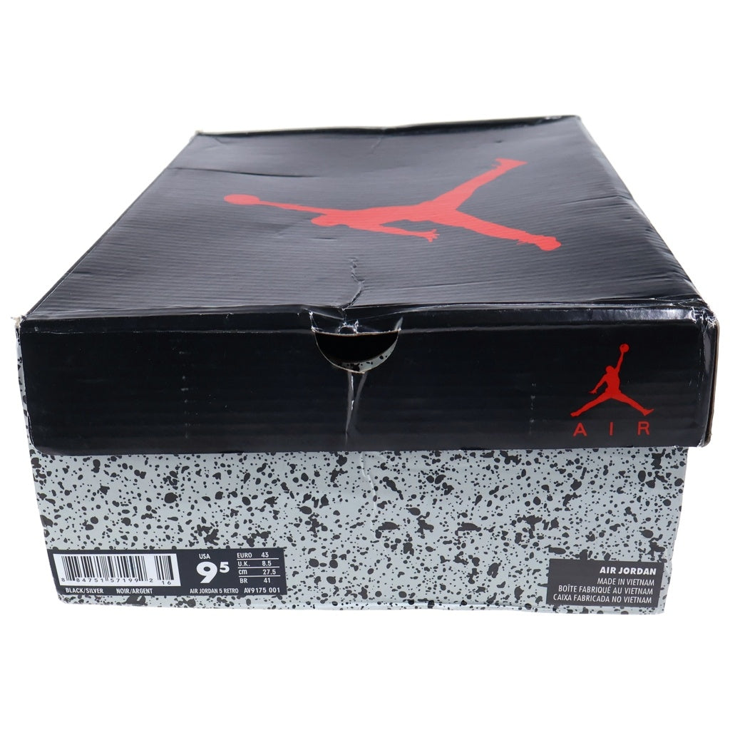 NIKE(ナイキ) ×PARIS SAINT GERMAIN AIR JORDAN RETRO BCFC パリ サンジェルマン エア ジョーダン 5 レトロ ハイカットスニーカー ブラック US9.5/27.5cm AV9175-001