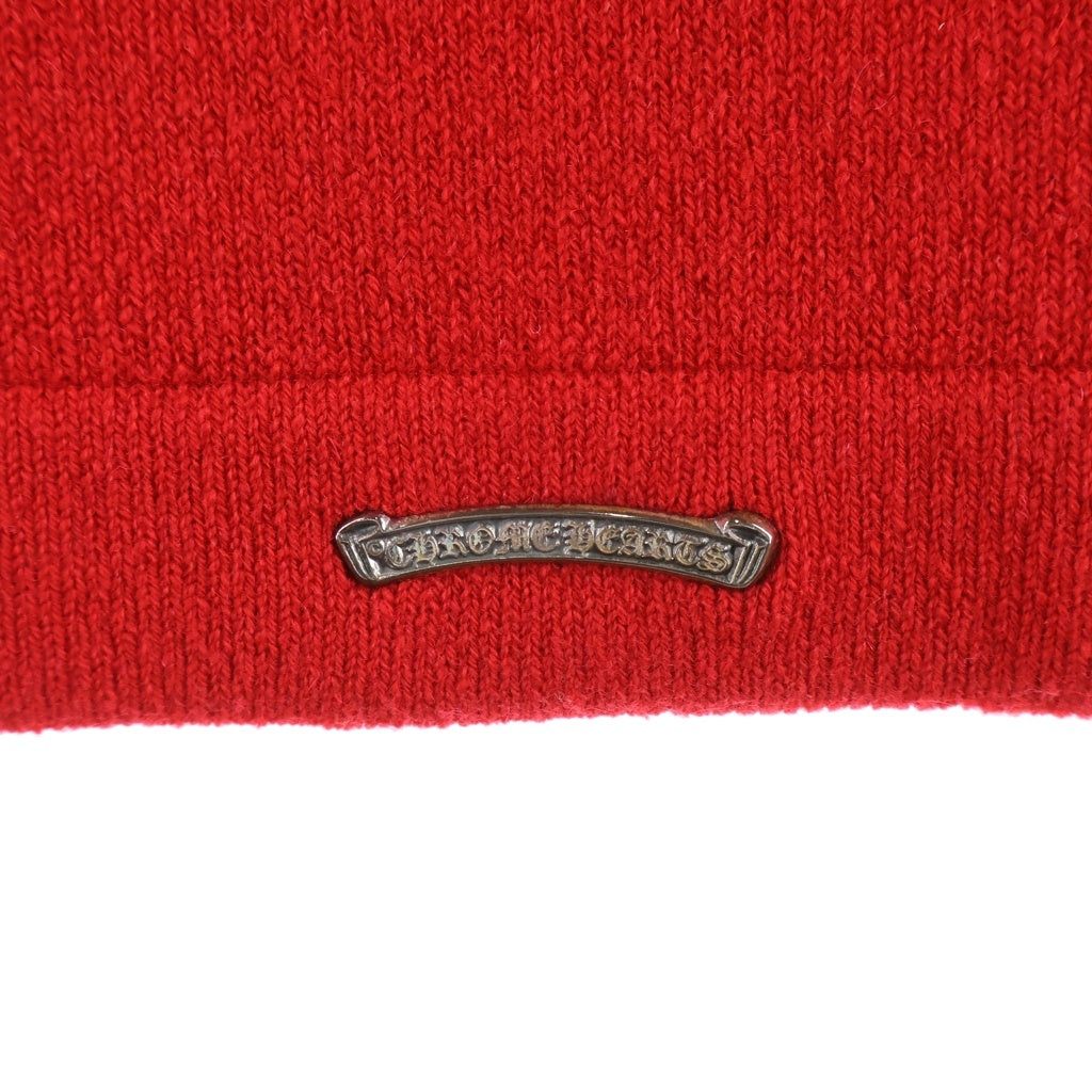 CHROME HEARTS(クロムハーツ) Y NOT KING TACO 3 CEMETERY CROSS LEATHER PATCH CASHMERE KNIT SWEATSHIRT ワイノット キングタコ 3セメタリー レザークロスパッチ スウェット