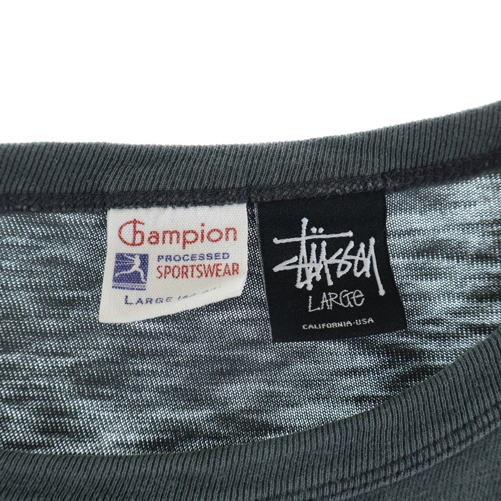 STUSSY(ステューシー) OLD STUSSY Laura Tee オールドステューシー ローラ フロントフォトプリント 半袖Tシャツ カットソー グレー