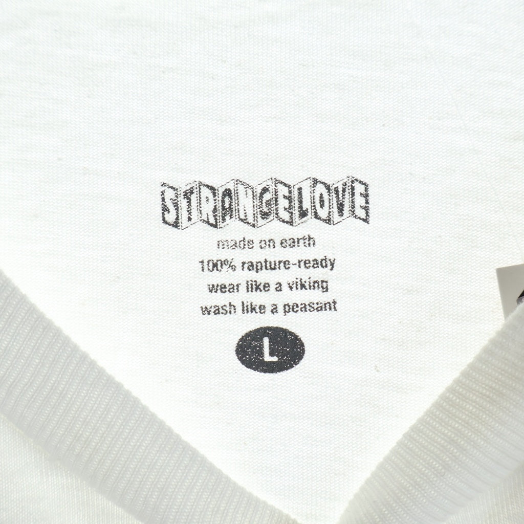 NO BRAND(ノーブランド) STRANGE LOVE(ストレンジラブ) Heart Skull L/S Tee ハートスカル ダンクSBデザイン ショーンクライバー アームロゴプリント 長袖 Tシャツ カットソー ホワイト