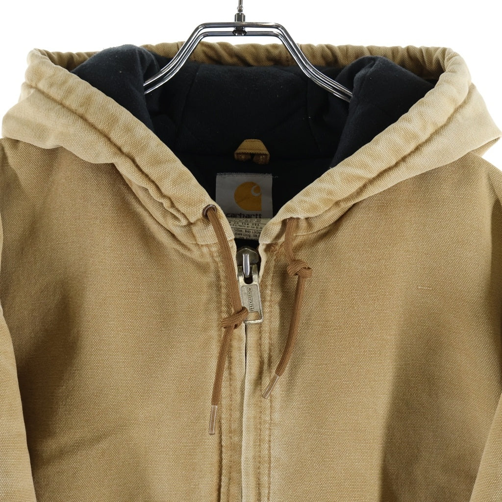 CARHARTT(カーハート) ACTIVE JACKET USA製 アクティブ 中綿 ダック ジップアップ フード ジャケット ブラウン