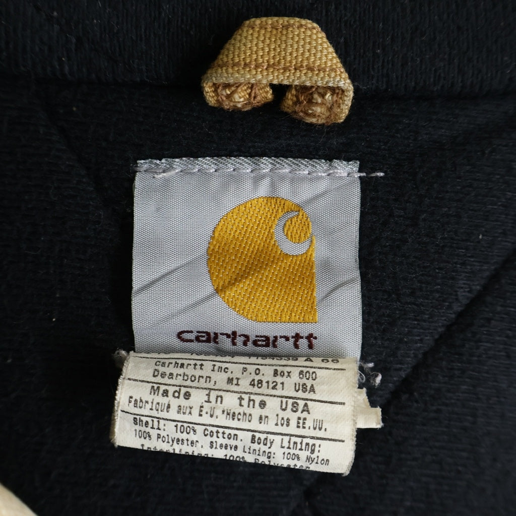 CARHARTT(カーハート) ACTIVE JACKET USA製 アクティブ 中綿 ダック ジップアップ フード ジャケット ブラウン