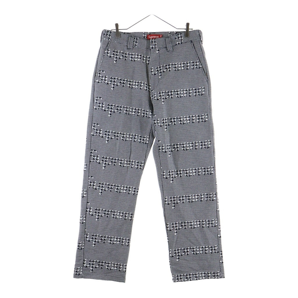 SUPREME(シュプリーム) 20AW Work Pant Black Houdstooth ワークパンツハウンドトゥース ホワイト/ブラック