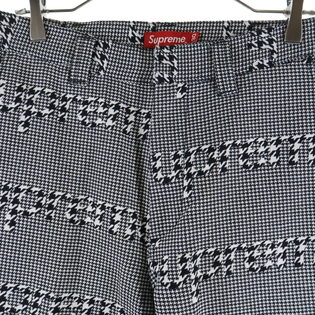 SUPREME(シュプリーム) 20AW Work Pant Black Houdstooth ワークパンツハウンドトゥース ホワイト/ブラック