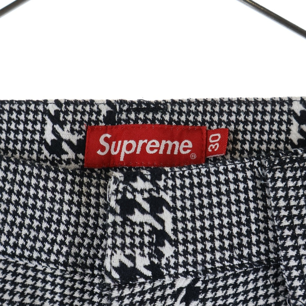 SUPREME(シュプリーム) 20AW Work Pant Black Houdstooth ワークパンツハウンドトゥース ホワイト/ブラック