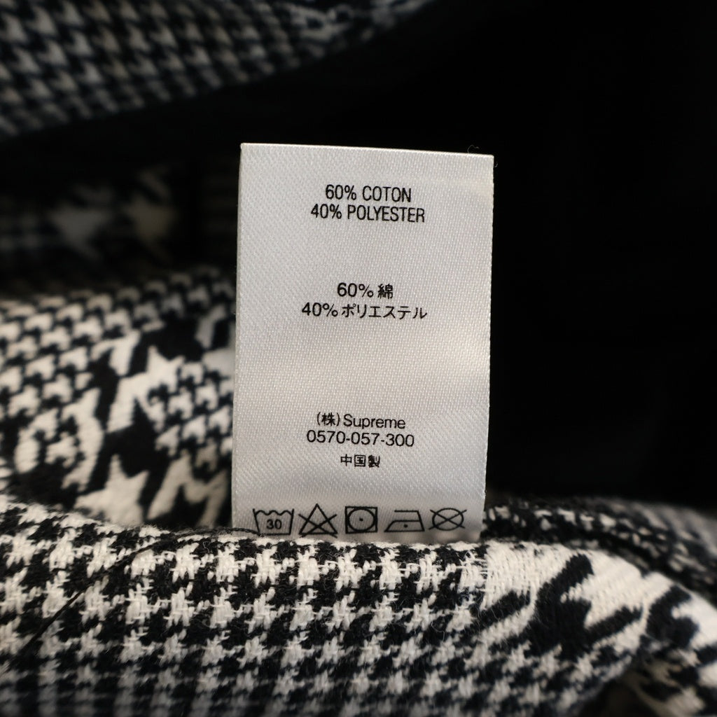 SUPREME(シュプリーム) 20AW Work Pant Black Houdstooth ワークパンツハウンドトゥース ホワイト/ブラック