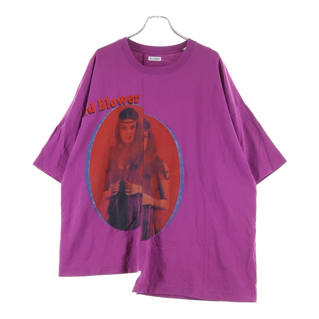 WILLY CHAVARRIA(ウィリーチャバリア) BIG WILLY PANEL MIND BLOWER T-SHIRT ビッグウィリーパネルマインドブロワー フロントプリント 半袖Tシャツ カットソー パープル